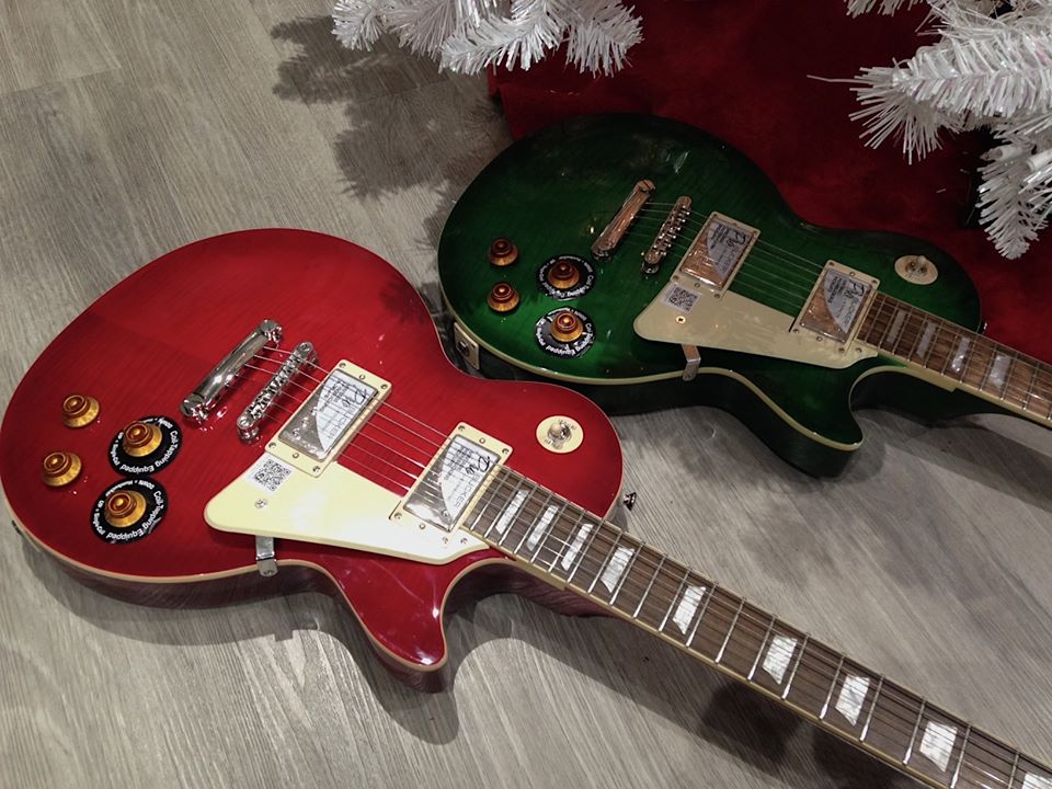 Red-green-epiphone-gibson